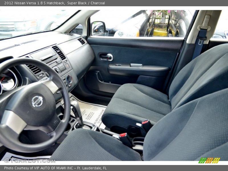 Super Black / Charcoal 2012 Nissan Versa 1.8 S Hatchback