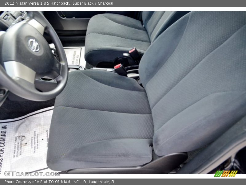 Super Black / Charcoal 2012 Nissan Versa 1.8 S Hatchback
