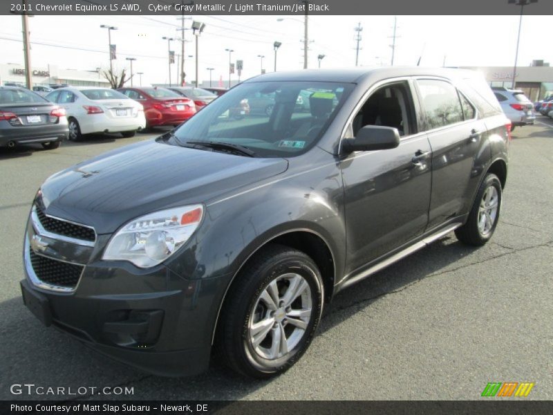 Cyber Gray Metallic / Light Titanium/Jet Black 2011 Chevrolet Equinox LS AWD