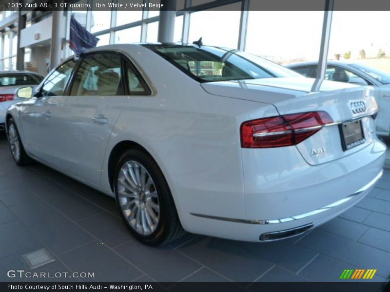 Ibis White / Velvet Beige 2015 Audi A8 L 3.0T quattro