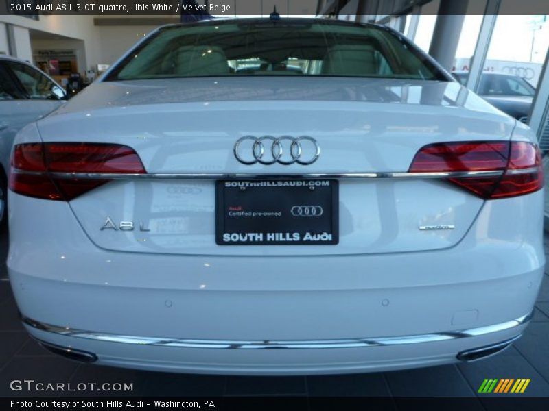 Ibis White / Velvet Beige 2015 Audi A8 L 3.0T quattro