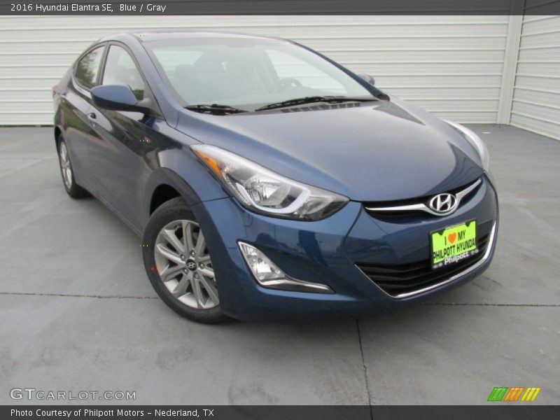 Blue / Gray 2016 Hyundai Elantra SE