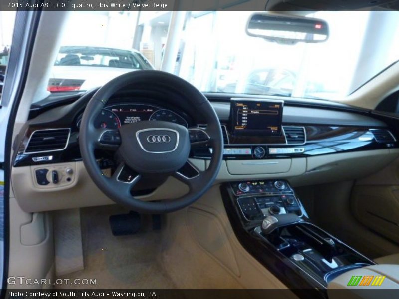 Ibis White / Velvet Beige 2015 Audi A8 L 3.0T quattro