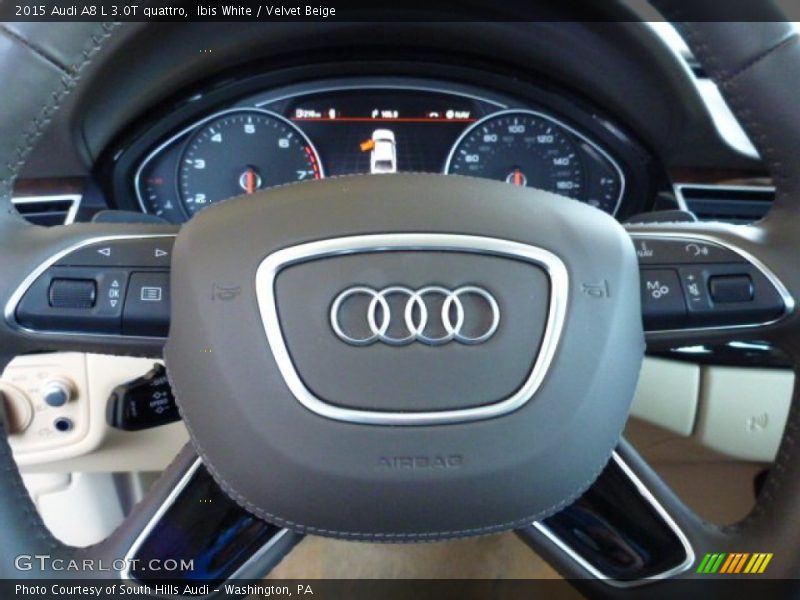 Ibis White / Velvet Beige 2015 Audi A8 L 3.0T quattro