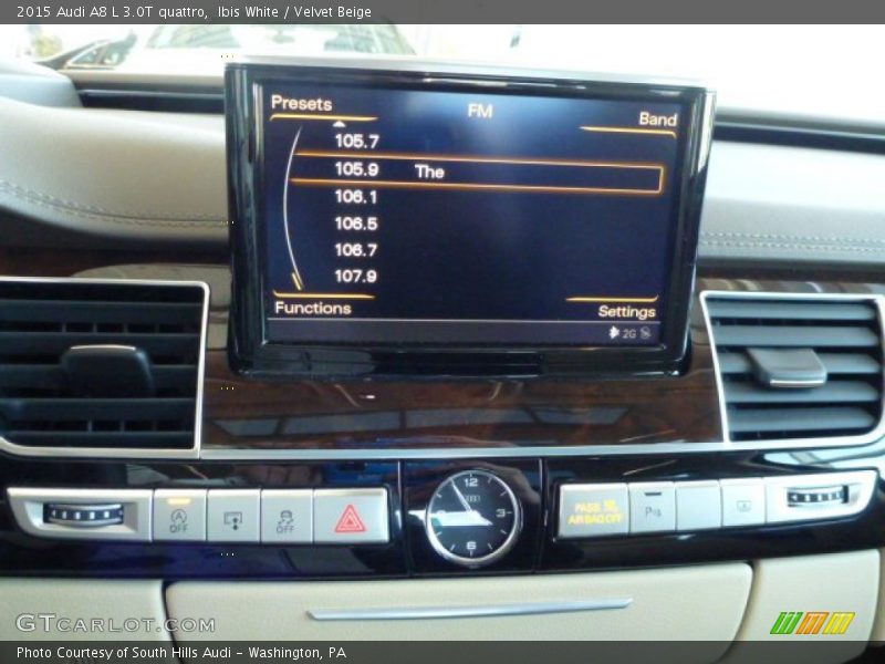 Ibis White / Velvet Beige 2015 Audi A8 L 3.0T quattro