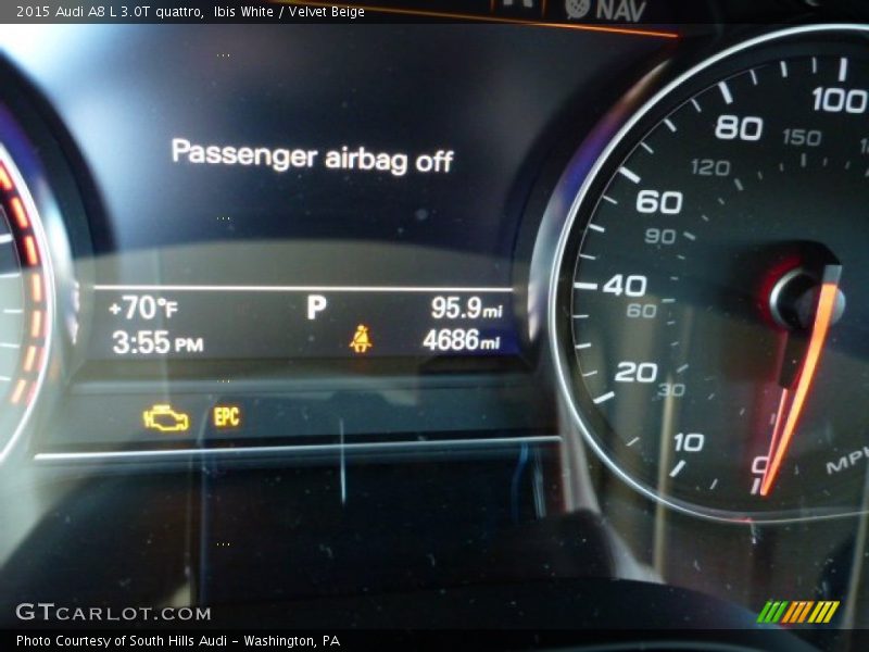 Ibis White / Velvet Beige 2015 Audi A8 L 3.0T quattro