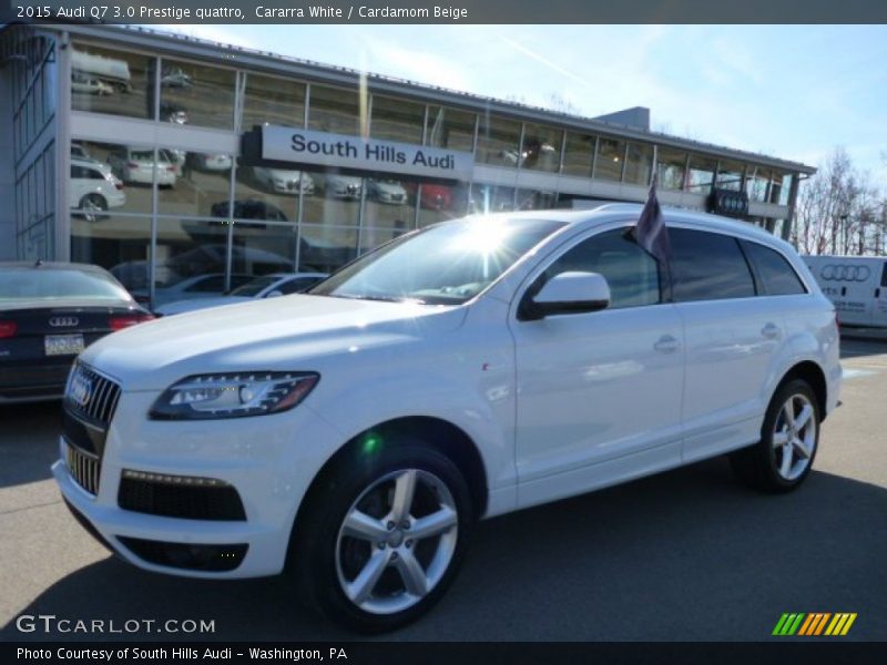 Cararra White / Cardamom Beige 2015 Audi Q7 3.0 Prestige quattro