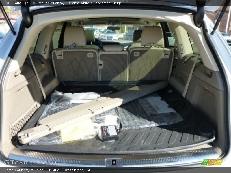 Cararra White / Cardamom Beige 2015 Audi Q7 3.0 Prestige quattro