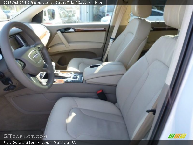 Cararra White / Cardamom Beige 2015 Audi Q7 3.0 Prestige quattro