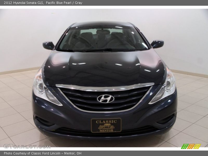 Pacific Blue Pearl / Gray 2012 Hyundai Sonata GLS