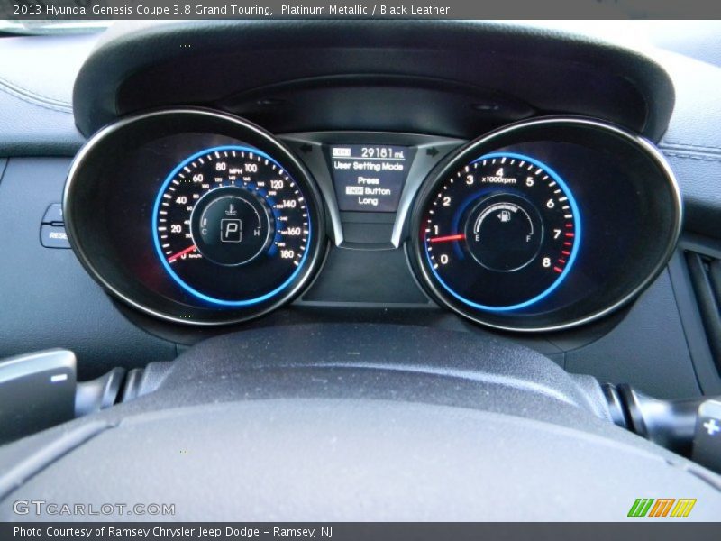 Platinum Metallic / Black Leather 2013 Hyundai Genesis Coupe 3.8 Grand Touring