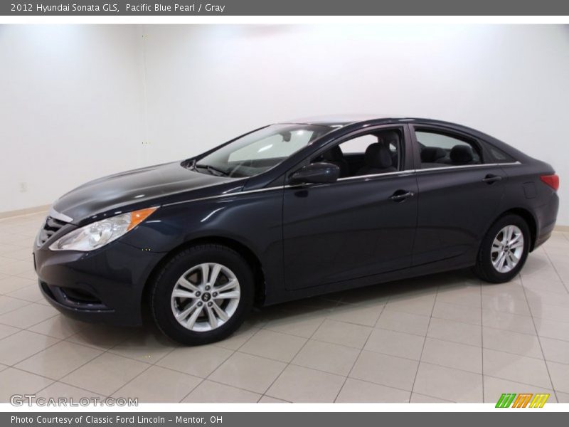 Pacific Blue Pearl / Gray 2012 Hyundai Sonata GLS