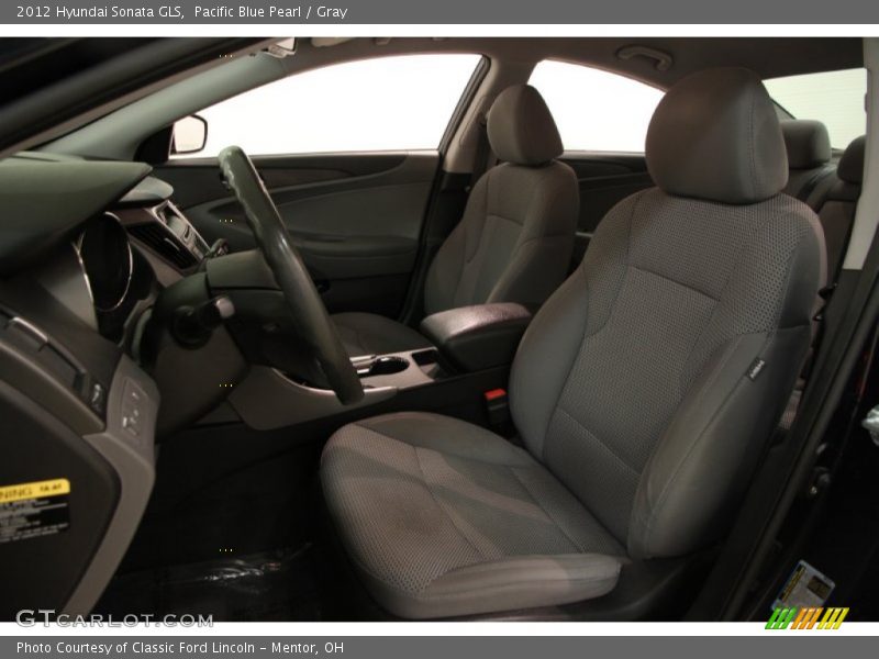 Pacific Blue Pearl / Gray 2012 Hyundai Sonata GLS