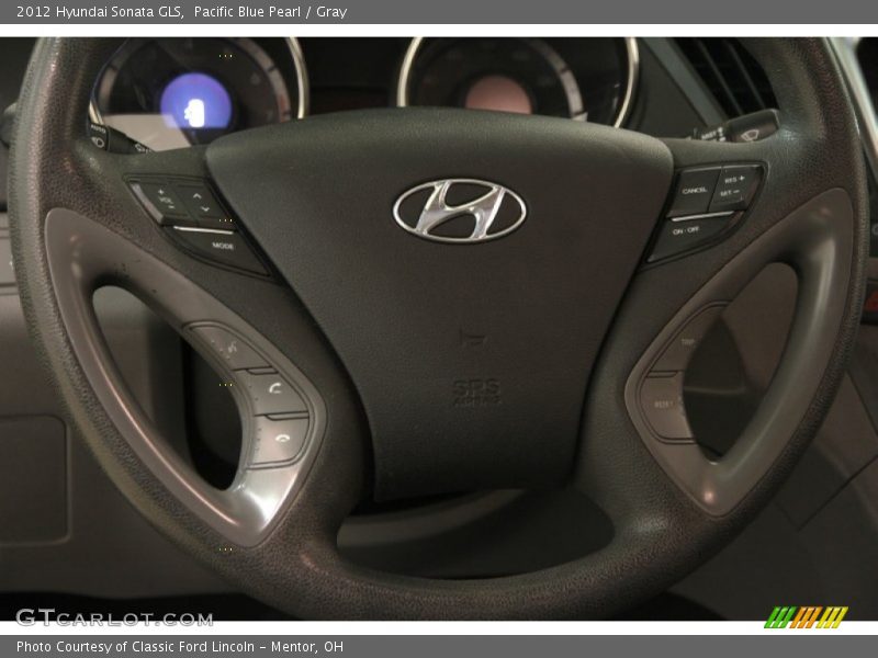 Pacific Blue Pearl / Gray 2012 Hyundai Sonata GLS