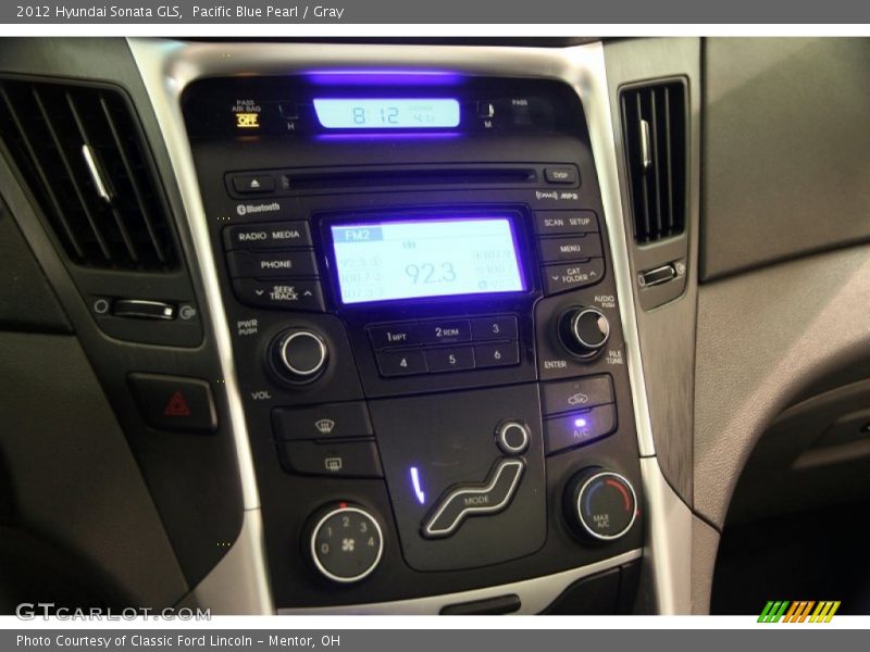 Pacific Blue Pearl / Gray 2012 Hyundai Sonata GLS