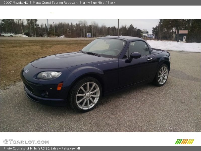 Stormy Blue Mica / Black 2007 Mazda MX-5 Miata Grand Touring Roadster