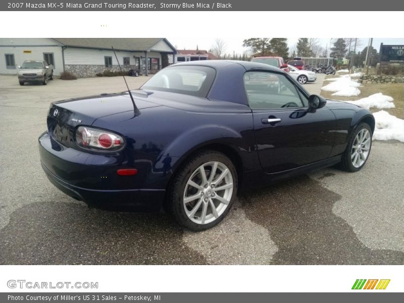 Stormy Blue Mica / Black 2007 Mazda MX-5 Miata Grand Touring Roadster