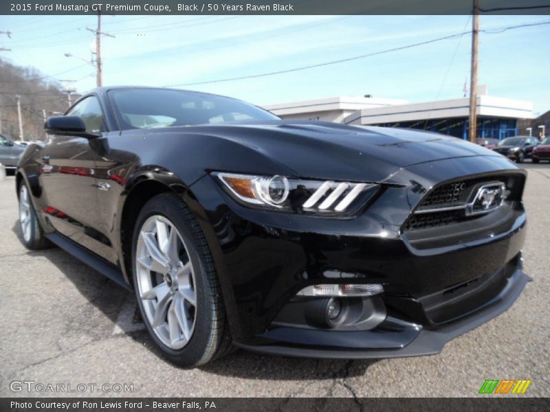 Black / 50 Years Raven Black 2015 Ford Mustang GT Premium Coupe