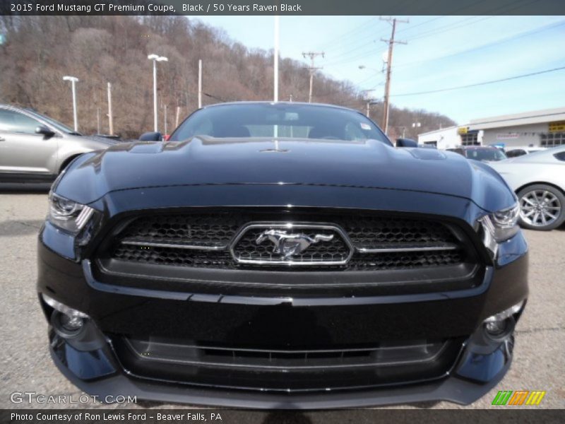 Black / 50 Years Raven Black 2015 Ford Mustang GT Premium Coupe