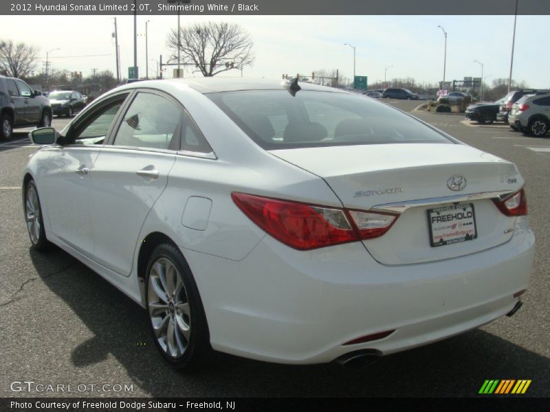 Shimmering White / Black 2012 Hyundai Sonata Limited 2.0T
