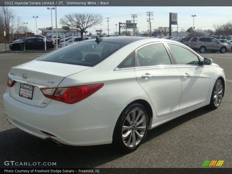 Shimmering White / Black 2012 Hyundai Sonata Limited 2.0T
