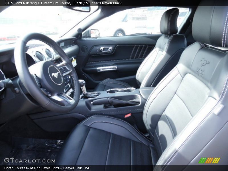 Black / 50 Years Raven Black 2015 Ford Mustang GT Premium Coupe
