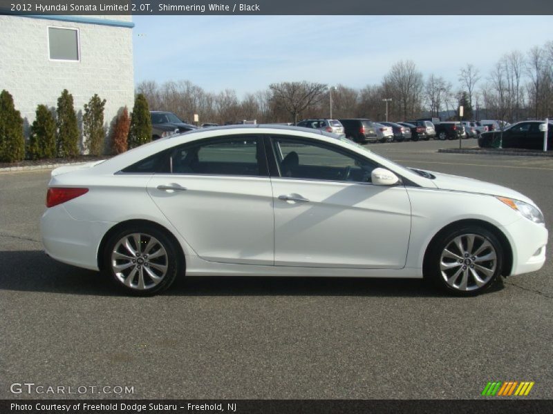 Shimmering White / Black 2012 Hyundai Sonata Limited 2.0T