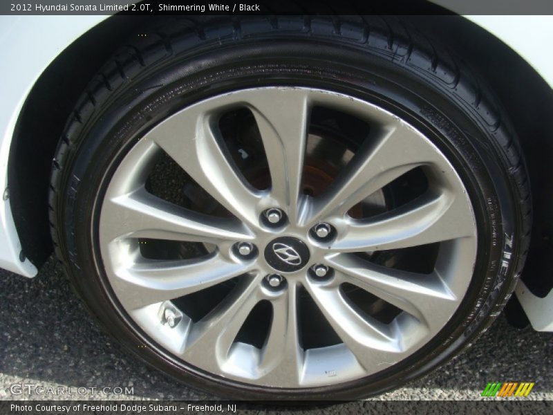 Shimmering White / Black 2012 Hyundai Sonata Limited 2.0T