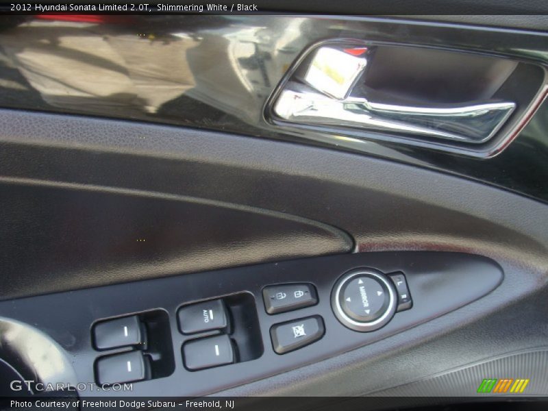 Shimmering White / Black 2012 Hyundai Sonata Limited 2.0T