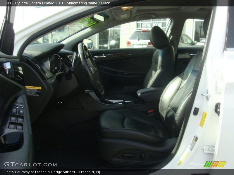 Shimmering White / Black 2012 Hyundai Sonata Limited 2.0T