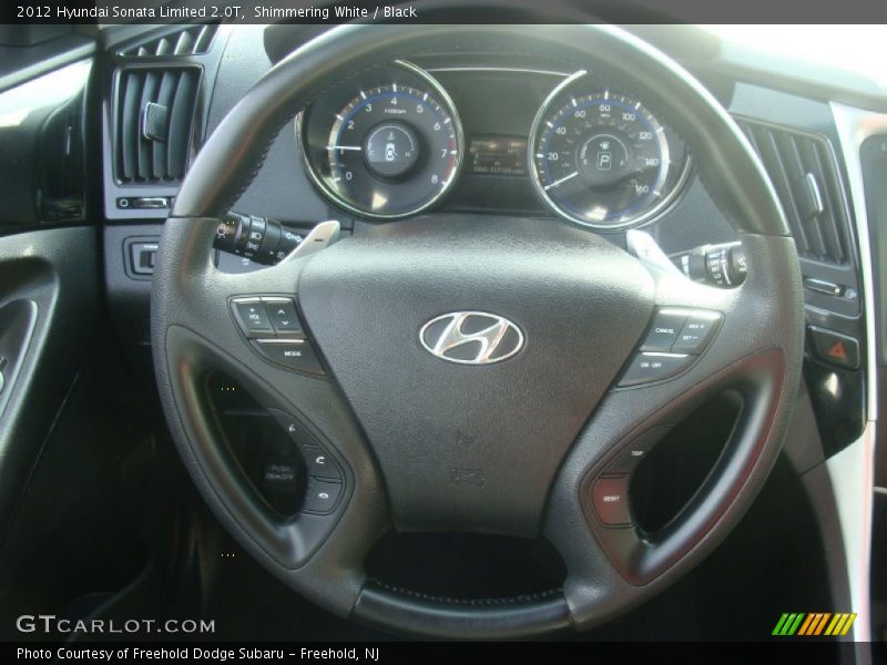 Shimmering White / Black 2012 Hyundai Sonata Limited 2.0T