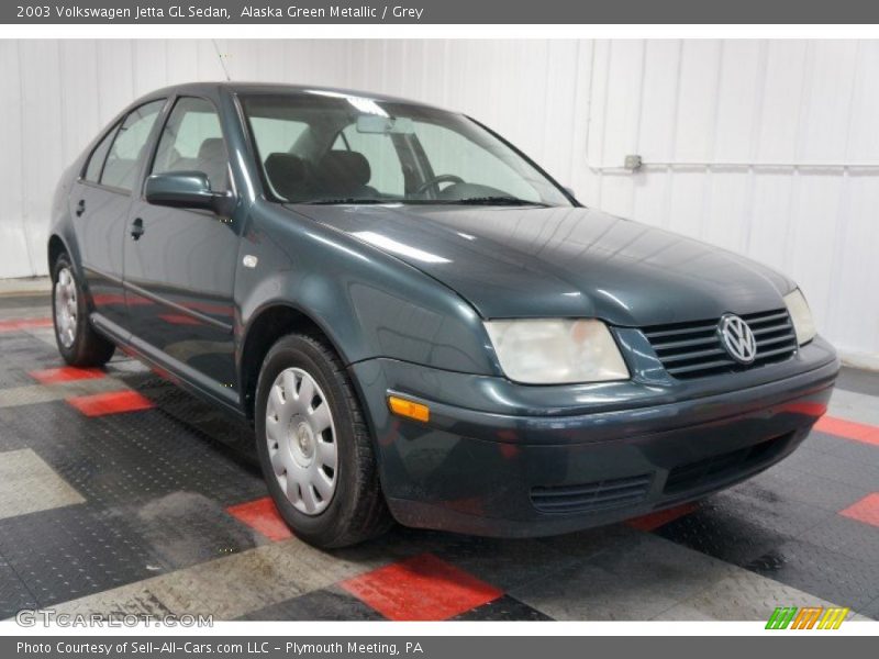 Alaska Green Metallic / Grey 2003 Volkswagen Jetta GL Sedan