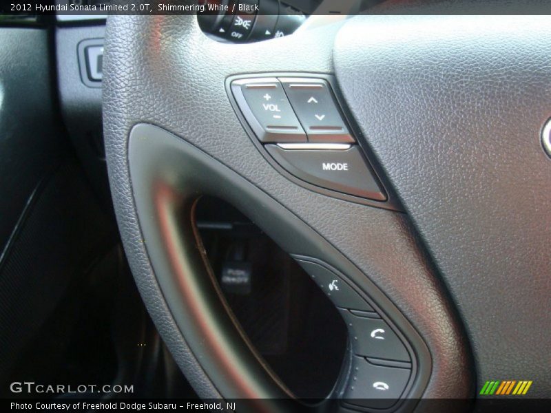 Shimmering White / Black 2012 Hyundai Sonata Limited 2.0T