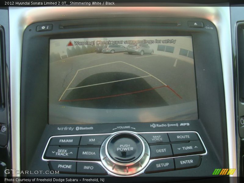Shimmering White / Black 2012 Hyundai Sonata Limited 2.0T