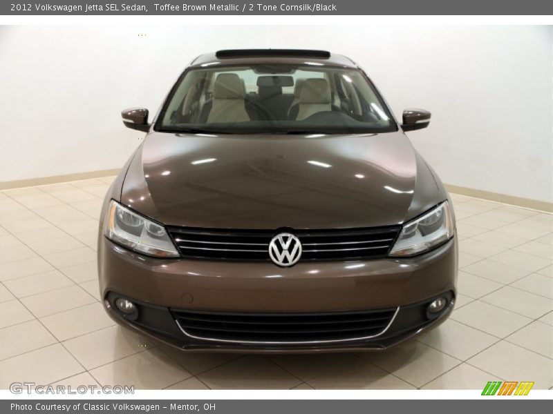 Toffee Brown Metallic / 2 Tone Cornsilk/Black 2012 Volkswagen Jetta SEL Sedan
