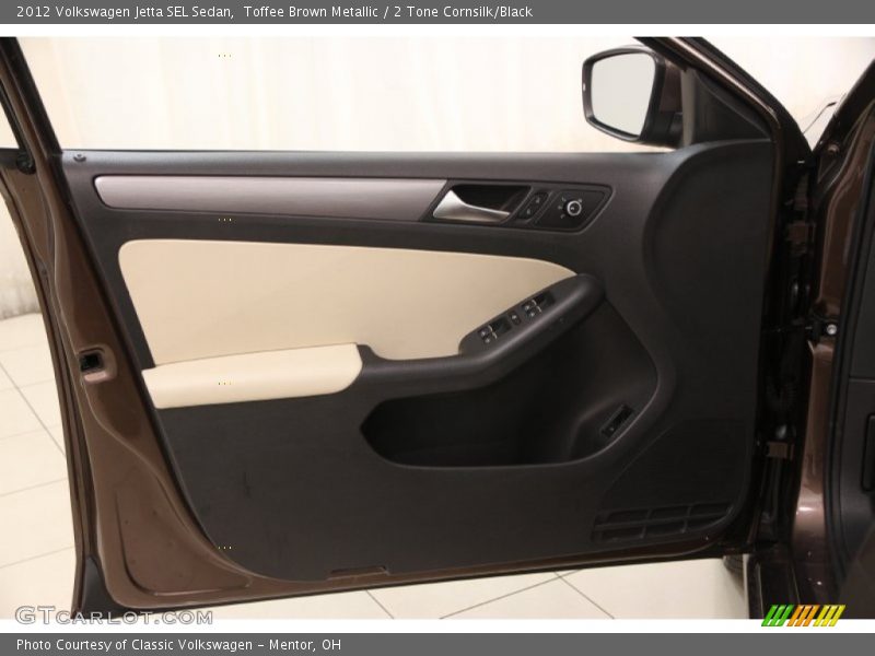 Toffee Brown Metallic / 2 Tone Cornsilk/Black 2012 Volkswagen Jetta SEL Sedan