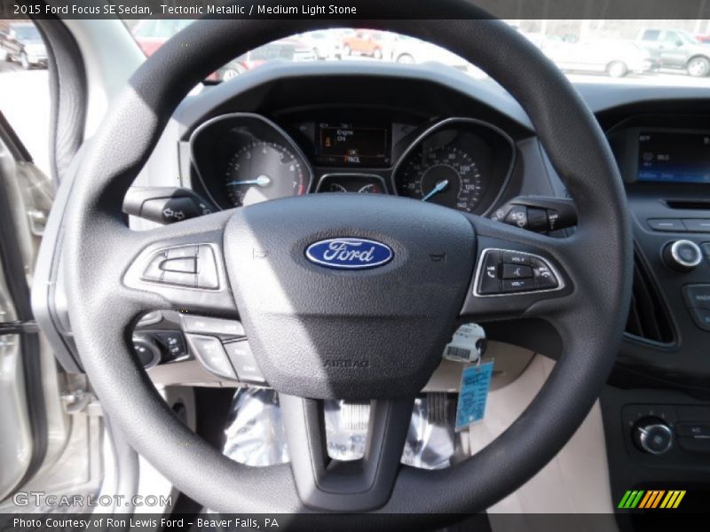 Tectonic Metallic / Medium Light Stone 2015 Ford Focus SE Sedan