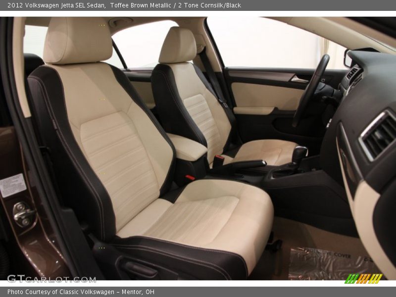 Toffee Brown Metallic / 2 Tone Cornsilk/Black 2012 Volkswagen Jetta SEL Sedan