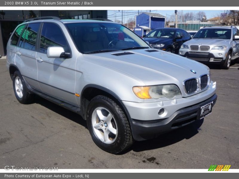 Titanium Silver Metallic / Black 2003 BMW X5 3.0i
