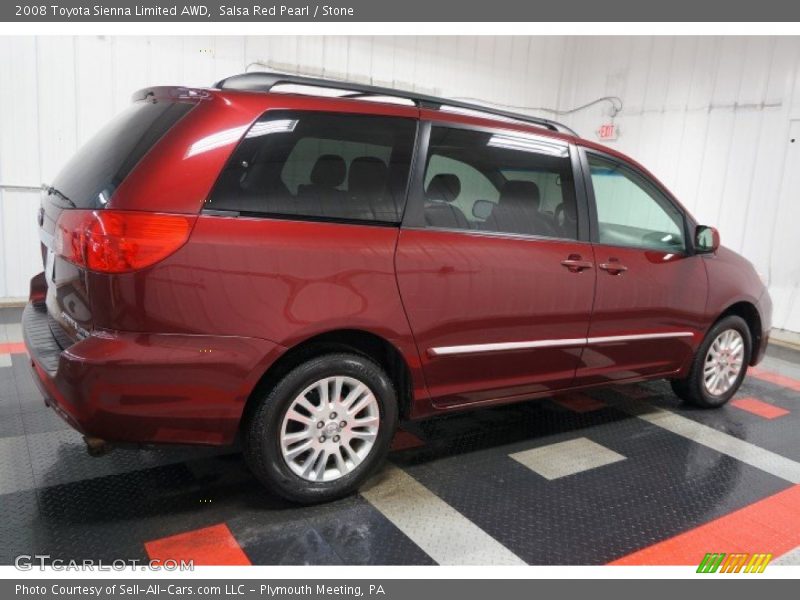 Salsa Red Pearl / Stone 2008 Toyota Sienna Limited AWD