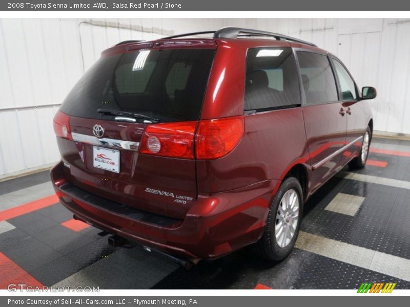 Salsa Red Pearl / Stone 2008 Toyota Sienna Limited AWD