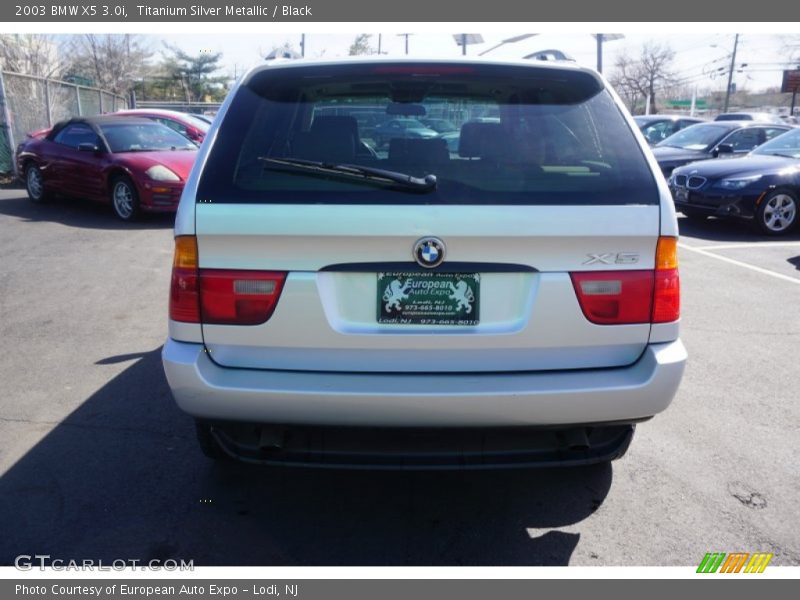 Titanium Silver Metallic / Black 2003 BMW X5 3.0i