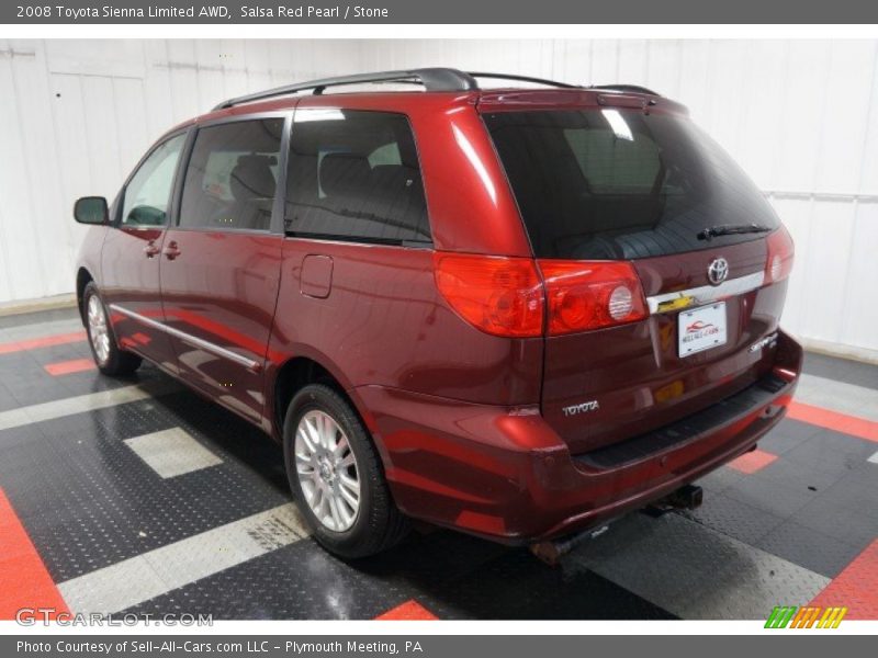 Salsa Red Pearl / Stone 2008 Toyota Sienna Limited AWD