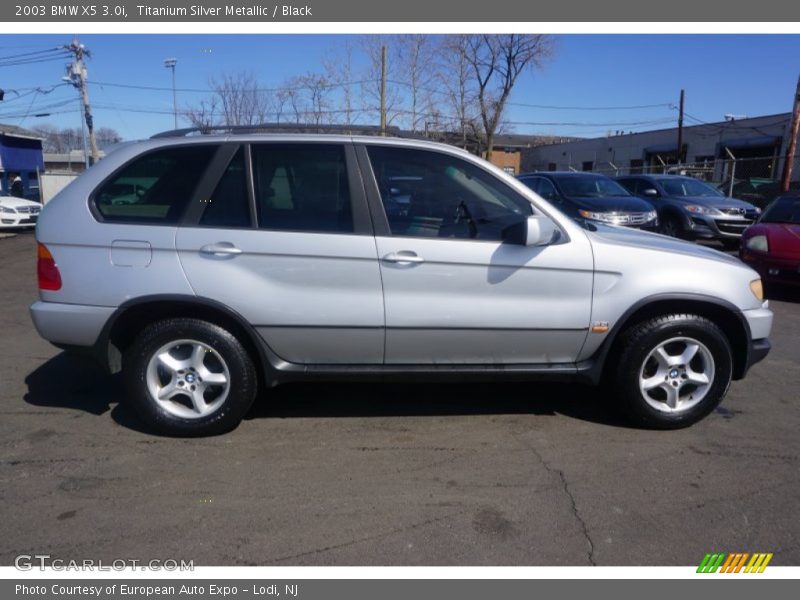 Titanium Silver Metallic / Black 2003 BMW X5 3.0i