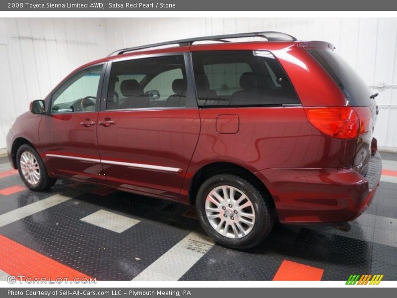 Salsa Red Pearl / Stone 2008 Toyota Sienna Limited AWD