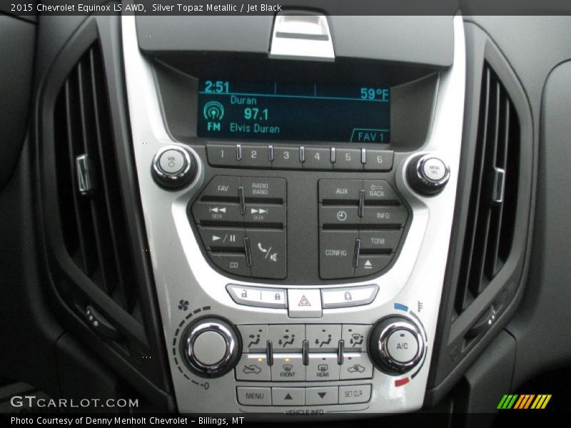 Silver Topaz Metallic / Jet Black 2015 Chevrolet Equinox LS AWD