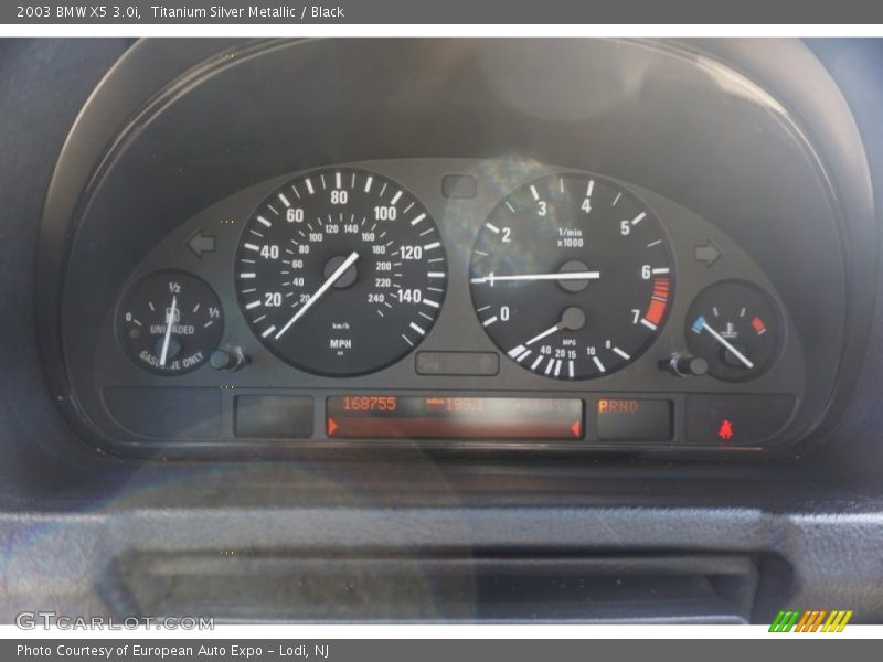 Titanium Silver Metallic / Black 2003 BMW X5 3.0i