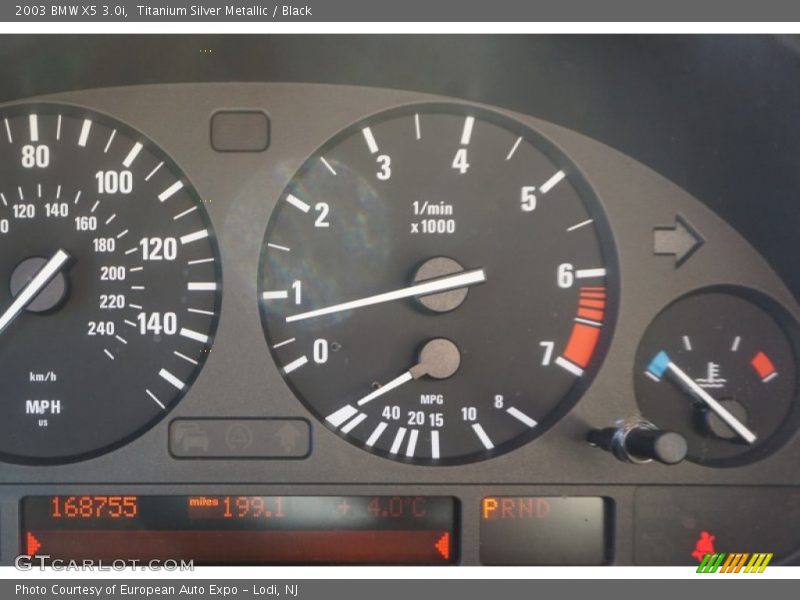 Titanium Silver Metallic / Black 2003 BMW X5 3.0i