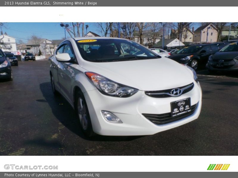 Shimmering White / Beige 2013 Hyundai Elantra GLS