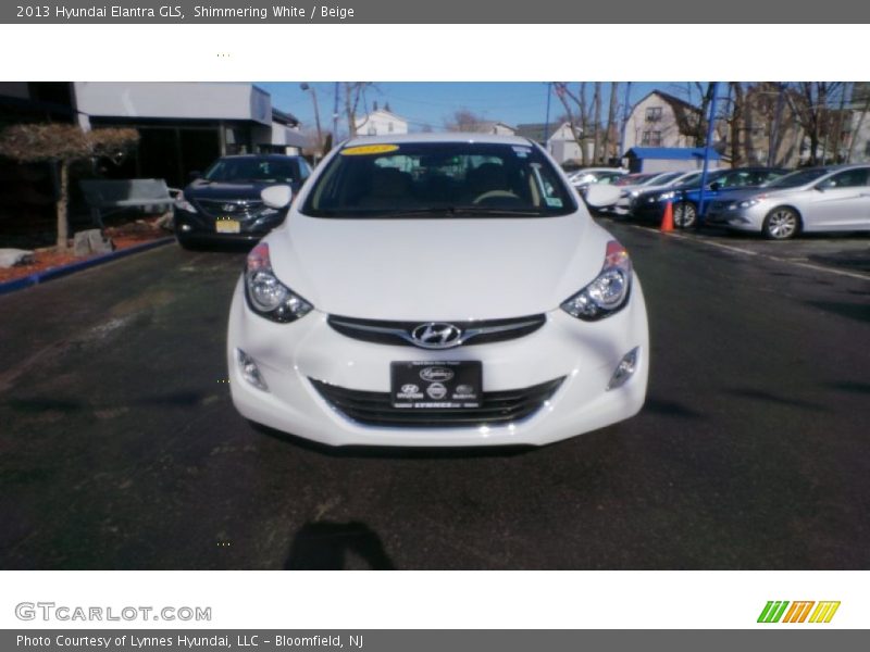 Shimmering White / Beige 2013 Hyundai Elantra GLS